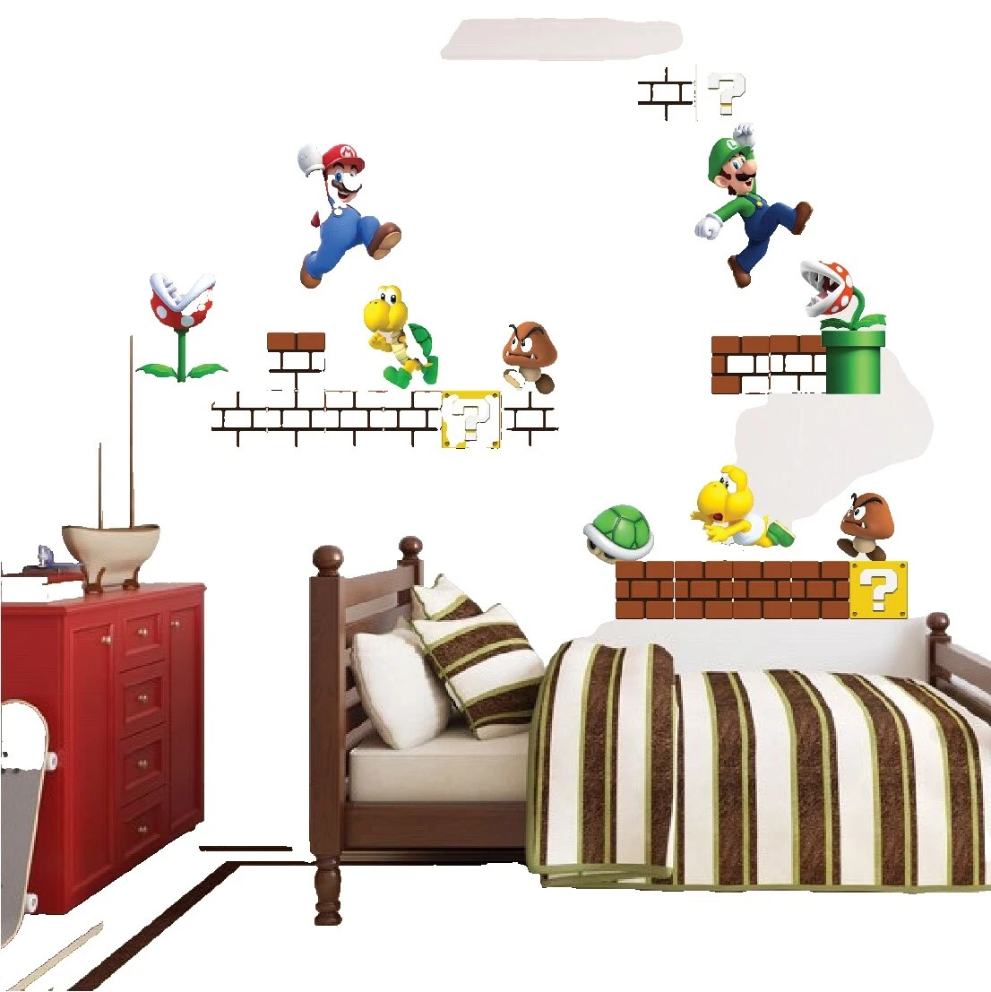 Calcomanías Nintendo Dormitorio decorativas y vinilo arte