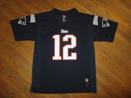 TOM BRADY 12 NEW ENGLAND PATRIOTS JERSEY Football NFL YOUTH LARGE 14-16