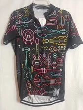 MYNEKO Bicycle Cycling Jersey Shirt  Musical Instrument Design Size L