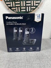 Panasonic KX-TG3833 (Metallic Black) 3-Handset Cordless Phone Set +Answer System