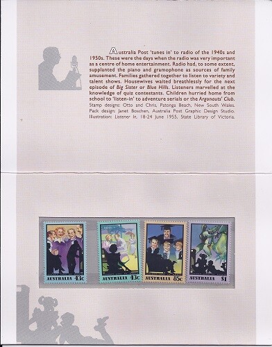1991 Australia - Golden Days of Radio Stamp Pack - Bild 2 von 2