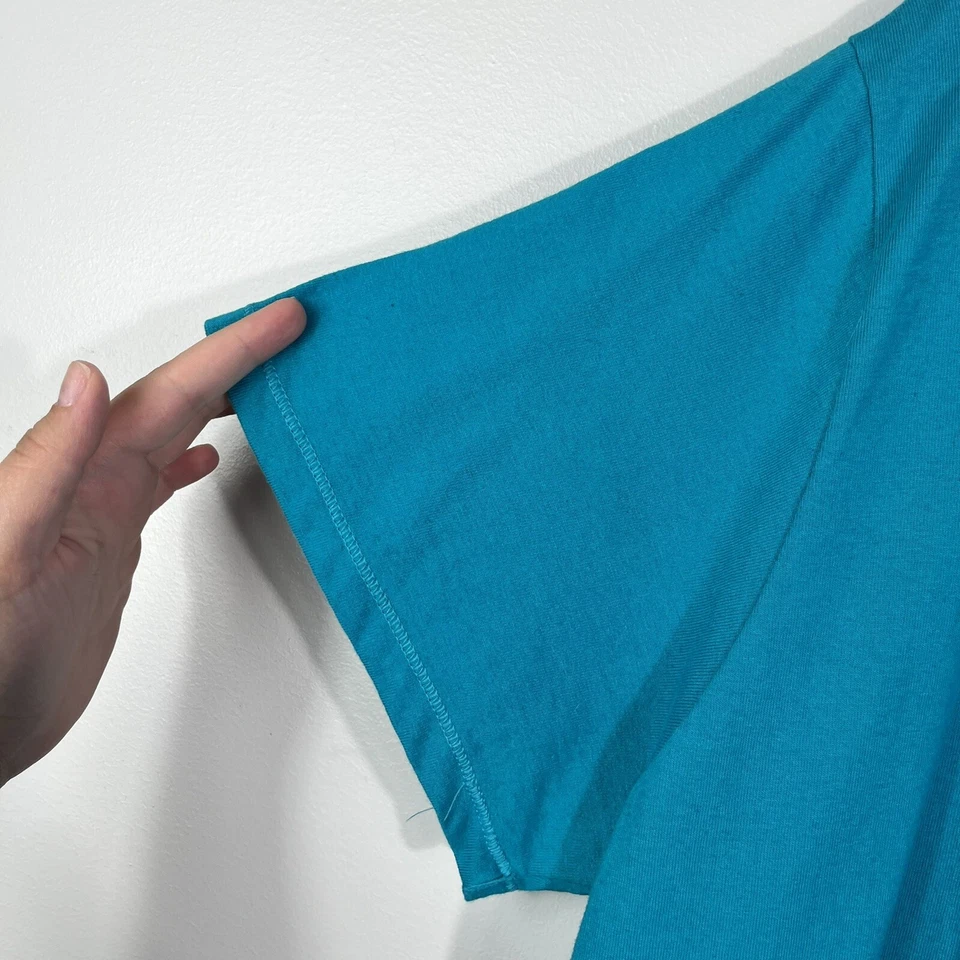 JMS Teal Blue Boxy Fit Short Sleeve 100% Cotton Casual T-Shirt Plus Size 22W/24W - Image 2 of 4