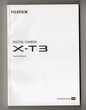 Fuji Fujifilm X-T3 Genuine Camera Instruction Manual / User Guide In English