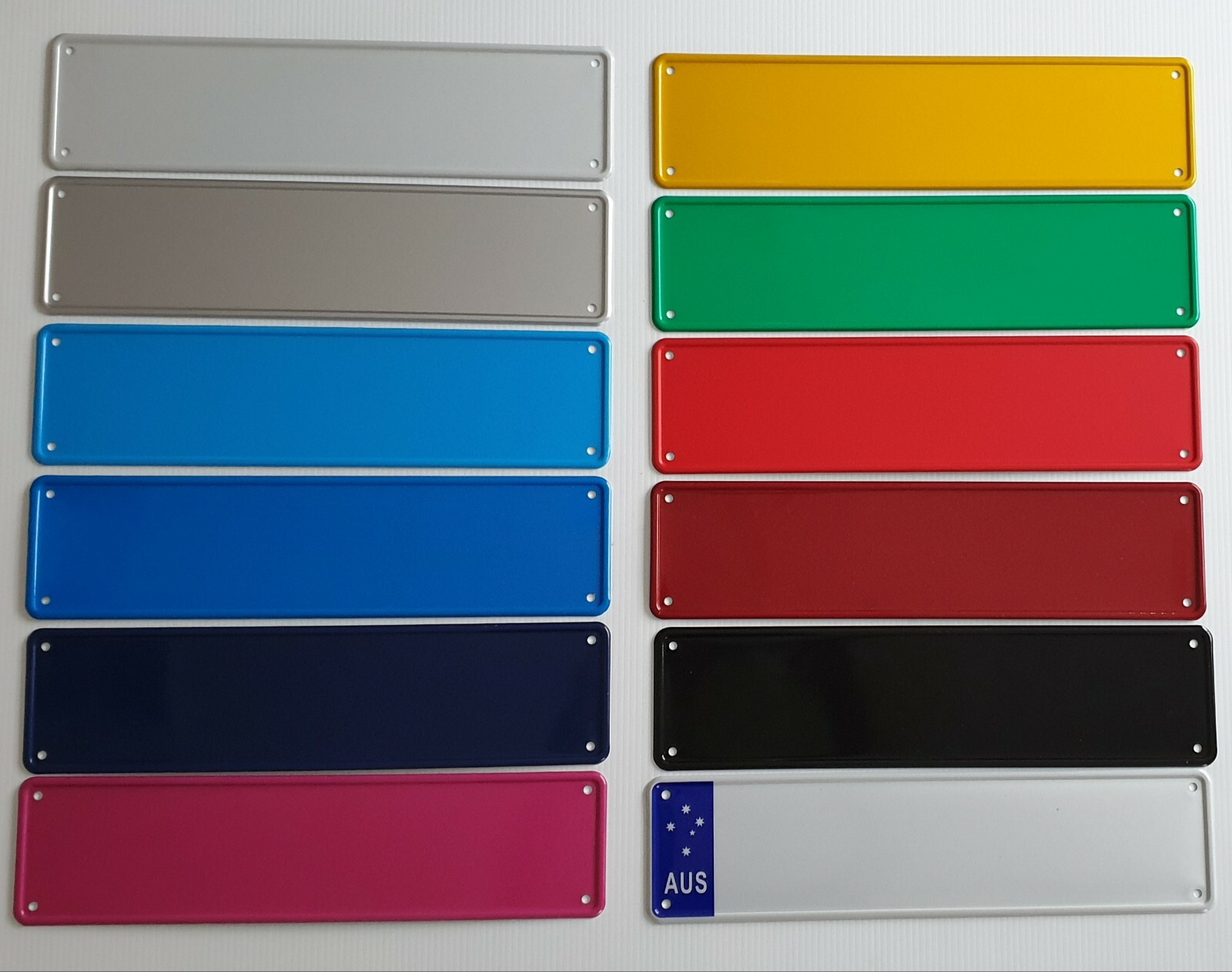 Customised Custom Made Aluminium Embossed Novelty Car Number Plates