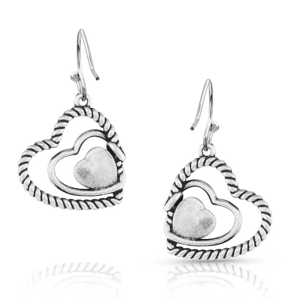 Pendientes corazón turquesa estanques más claros Montana Silversmiths Foto 2 de 4