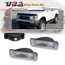2PC Clear Lens Front Bumper Turn Signal Parking Lights For 1993-1998 Toyota T100