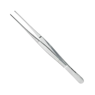 Semken Tissue Forceps, 5'', Straight, Narrow Pattern, 1x2 Teeth, Prem