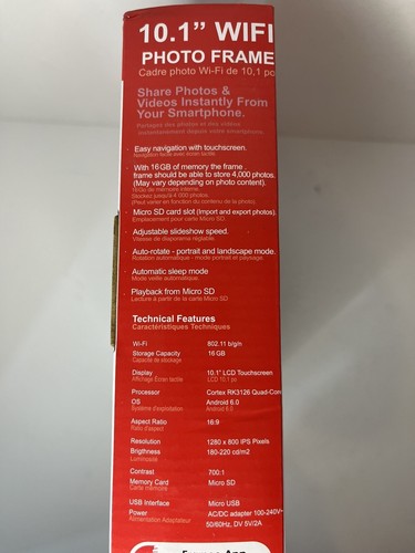 Curtis WIFI Black Photo Frame 10” Comparable With IOS & Android - Picture 5 of 6