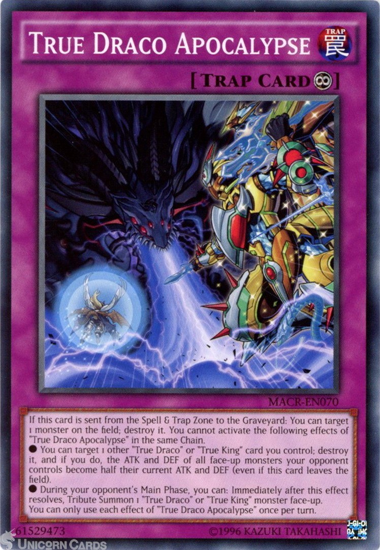 MACR-EN070 True Draco Apocalypse Common UNL Edition Mint Yu-Gi-Oh! Card