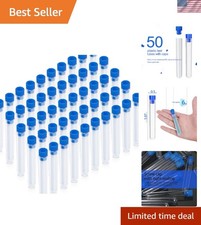 Bulk 50 Clear Plastic  Tubes, 6ml - Ideal for Crafts & Halloween Parties