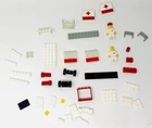 Vintage 80s Lego #6680 Ambulance w/ Minifigures - PARTIAL SET - 40+ Pcs - READ