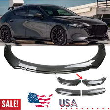Car Front Bumper Lip Spoiler Splitter Kit Carbon Fiber Style For Mazda 3 S Hatch Car Front Bumper Lip Spoiler Splitter Kit Carbon Fiber Style For Mazda 3 S Hatch