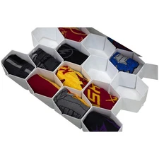 Drawer Divider Organizer 8PCS DIY Plastic Grid Honeycomb Drawer Dividers Whit...