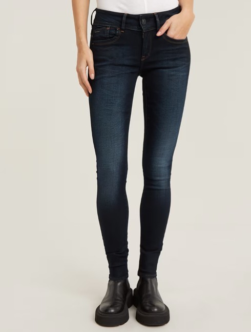 G-Star ladies jeans Lynn mid skinny NEW, dark blue dk aged cobler, W26 L32