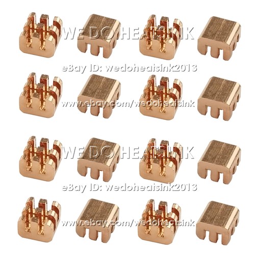 5/10pcs DIY Useful 100% Pure Copper Heatsink Without or With Thermal Tape - Afbeelding 33 van 180