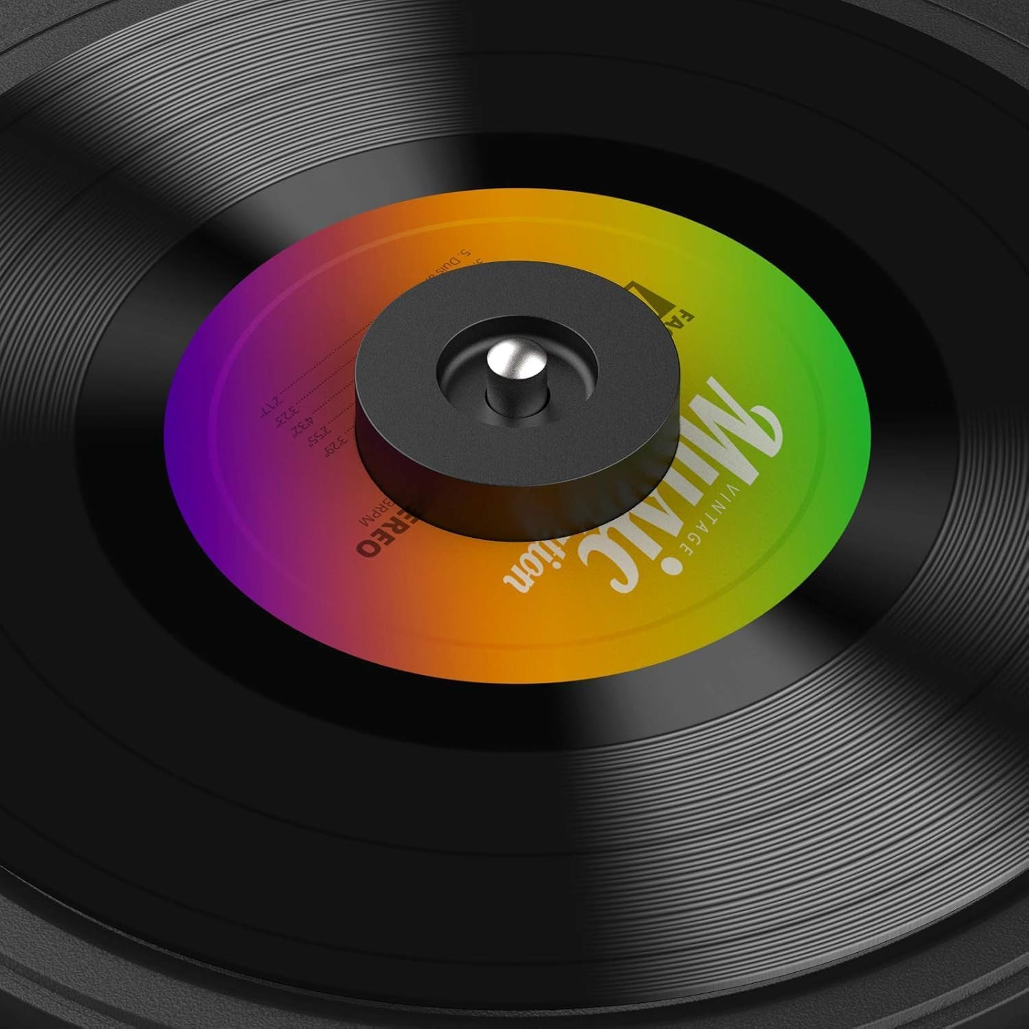 45 RPM Adapter, for 7 Inch Vinyl Record Players and Technics Turntables, Solid A