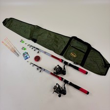 Angelset 2x 3,00m Telerute 2x 6000er Rolle  Tasche Angelzubeh&ouml;r Posen Haken Neu