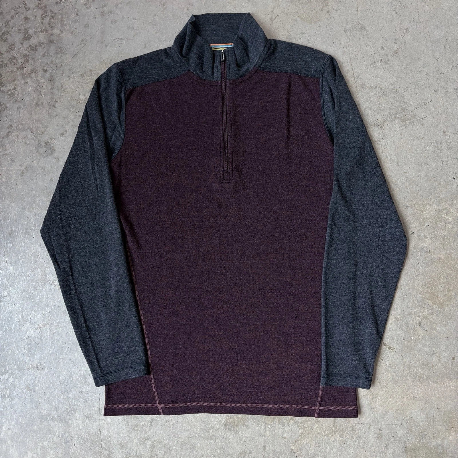 Smartwool Merino 250 Base Layer 1/4 Zip Pullover Two Tone Outdoors Men’s Small