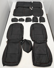 For Jeep Wrangler 4 Door Rubicon 2024-2026 Black Leather Seat Covers Mb210