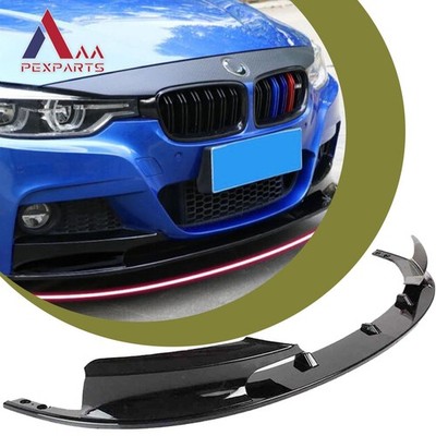 Fits 2012-2018 BMW F30 3 Series M Sport Front Bumper Lip Splitter Gloss Black