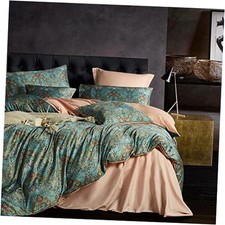 Vintage Style Duvet Cover Set,5 PCS Boho Comforter Cover Queen Autumn