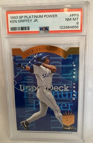 1993 Upper Deck SP PLATINUM POWER Card #PP9 KEN GRIFFEY JR MARINERS PSA 8 NM