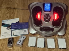 CRELIVER AST-300A EMS Tens Foot Electric Feet Legs Massagers w/Remote Body Pads