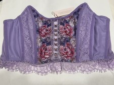 Victoria's Secret Dream Angels Lilac Floral Mini Corset Top L