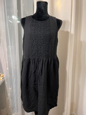 Old Navy Black Large Sleeveless Dress Embroidered It A Time