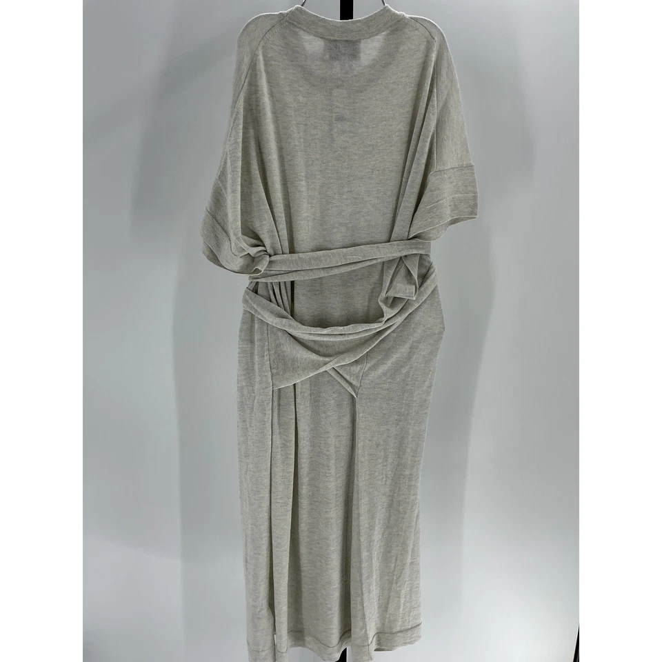 Vestido envolvente J.Crew 'Primavera' gris cachemir calle peso pluma talla 3X Foto 3 de 4