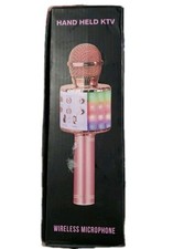 BlueFire Wireless Bluetooth Karaoke Microphone Speaker LED Lights Black