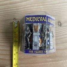 TIMELINE MEDIEVAL KNIGHTS PEWTER FIVE FIGURE SET GIFT MINI TOY GAME FIGURINES