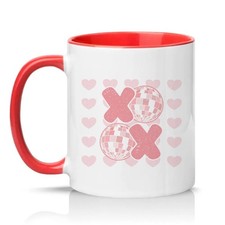 XOXO Discokugel Damen 11 Unzen Keramiktasse Retro Valentinstag Geschenk