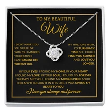 To My Wife Necklace, Christmas Gifts For Women, Anniversary Gift For Wife