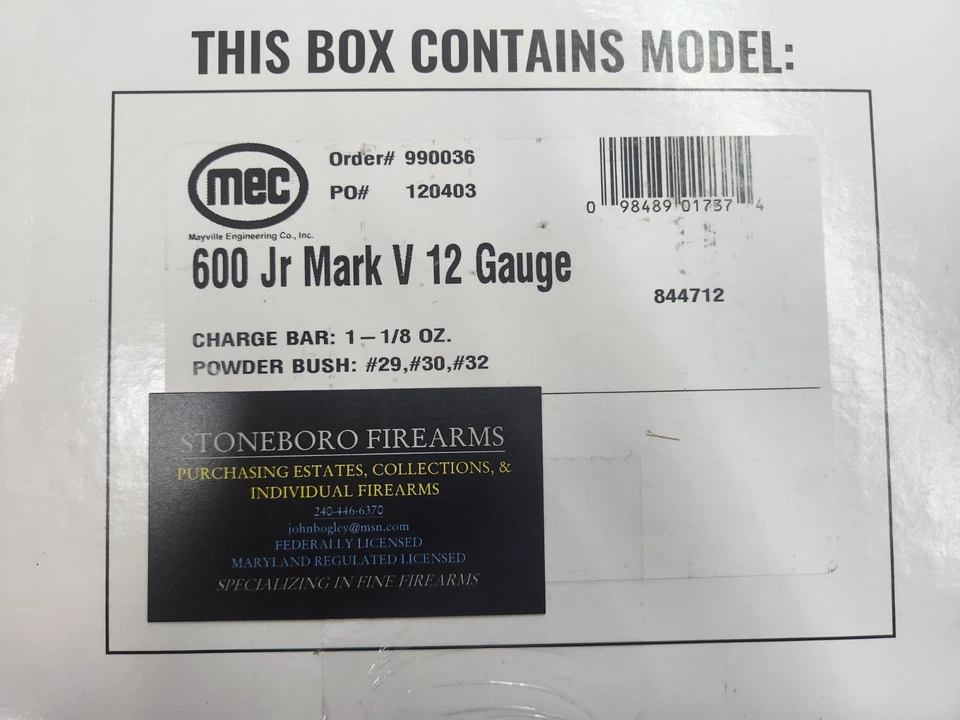 Kit completo calibre 12 MEC 600 Jr Mark V nuevo en caja Foto 4 de 4