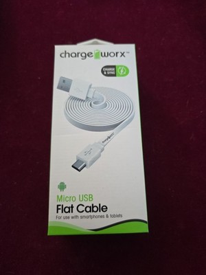 ChargeWorx Micro USB Cable 1 meter White