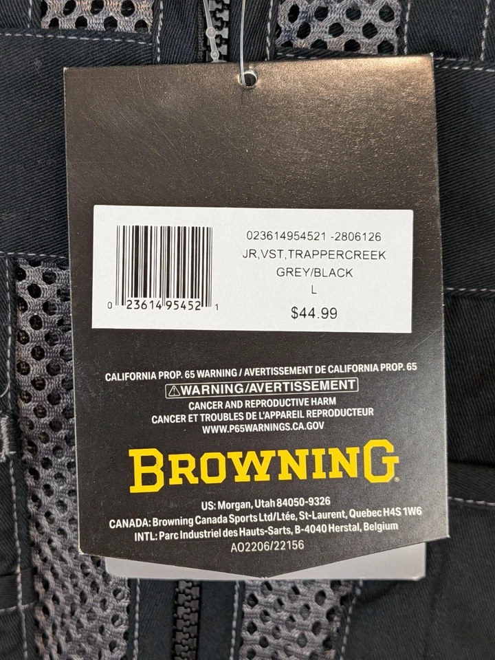 Browning Jr Trapper Creek Mesh Shooting Vest Size Youth L Reactor G3 Hunting - Image 2 of 4