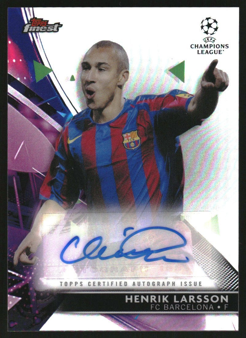 22-23 Topps Finest LARSSON 直筆サインカード Auto 2021-22 Finest UEFA Champions League Autographs #BAHL Henrik