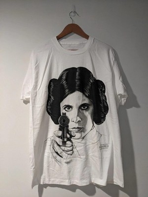 Vintage Star Wars Princess Leia Organa White Shirt Unisex S-5XL