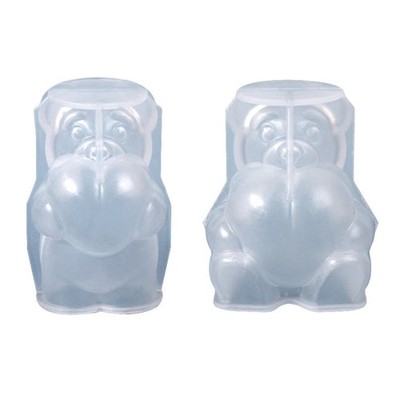 Heart Bear Silicone Mold Resin Home Decorations 3D Love Bear Mould
