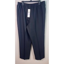 Alfred Dunner Classics Black Pull On Pants Size 18 Proportioned Medium NWT