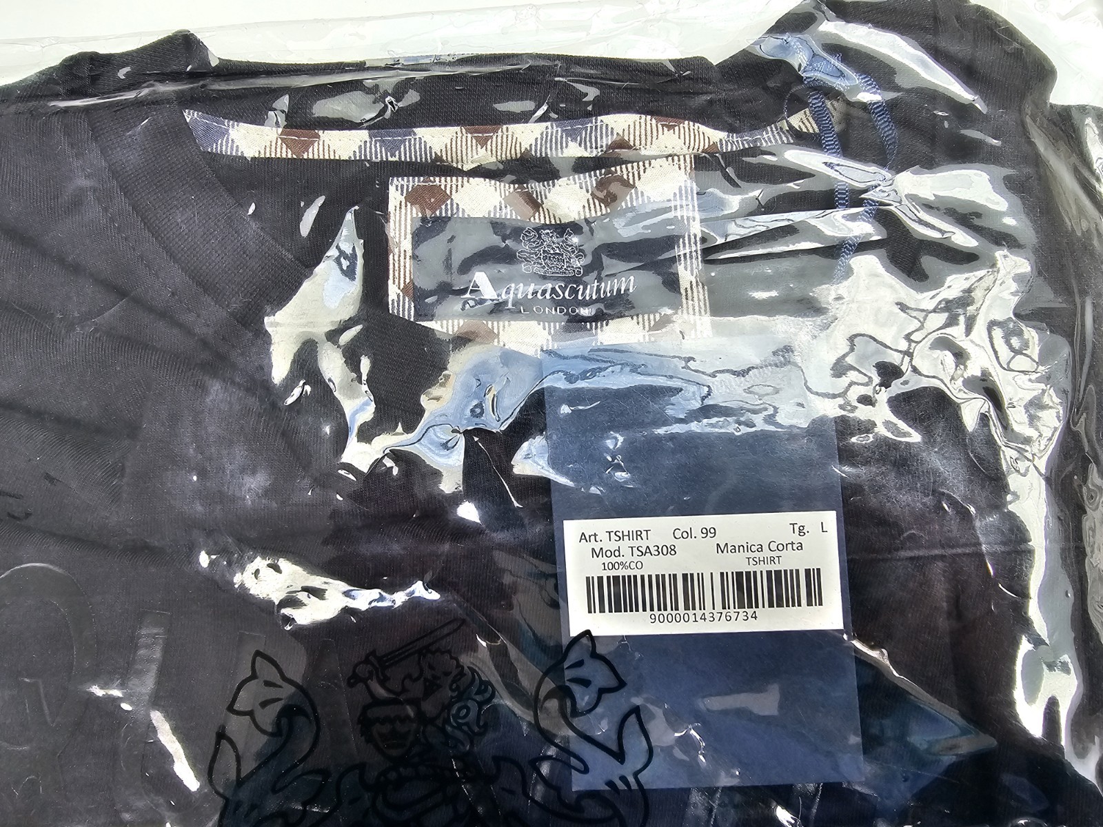 NEW mens AQUASCUTUM LONDON t shirt polo top SHORT SLEEVES size L rrp £90 image 4