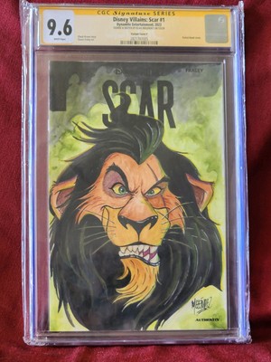 Disney Villains: Scar #1 9.6 CGC Signature Series Blank Cover Variant