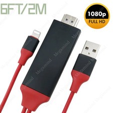 HDMI Mirroring AV Cable Phone to TV HDTV Adapter 1080P For iPhone 14 13 12 11 XR