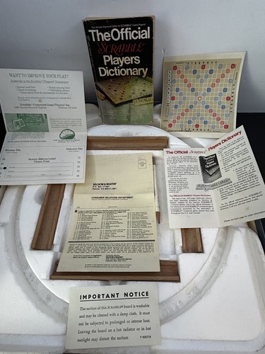 Vtg 1977 Scrabble Deluxe Edition With Turntable Complete Selchow & Righter USA - Picture 11 of 14