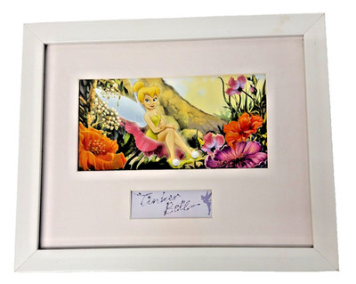 Vintage Framed Tinkerbell Print With Matte And Signature (David Whitaker??)