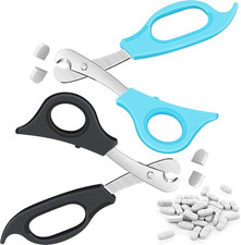 2 Pieces Pill Splitter Scissors Pill Scissors Cutter with Stainless Steel Blade