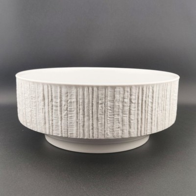 RARE ARCTA WHITE by Thomas Bark Edge Serving Vegetable Bowl Round 8-1/4'' Germany