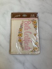 Vintage Baby Announcement Cards - Baby Girl Birth Announcement Cards - NOS