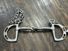 Kimberwick Uxeter Snaffle Horse Bit With Chain 5 1/2”
